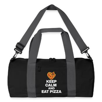 RESTE CALME ET MANGE DE LA PIZZA, CADEAU 🍕 DE TOXICOMANE DE PIZZA - Sac de sport recyclé - noir/gris graphite - Devant