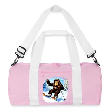 Ski de singe - Sac de sport recyclé - rose/blanc - Devant