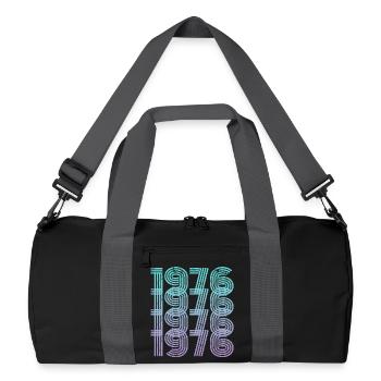 Vintage 1976 - Recycelte Duffel Bag - Schwarz/Graphitgrau - Vorne