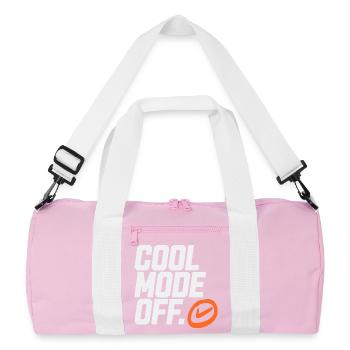 Cool mode from logo - Recycled Duffel Bag - pink/white - Front