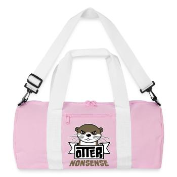 Otter Nonsense Lustig Wortspiel Otter Liebe Spruch - Recycelte Duffel Bag - Rosa/Weiß - Vorne