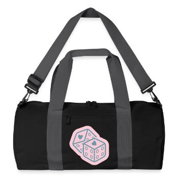 Conception des dés de cœur - Sac de sport recyclé - noir/gris graphite - Devant