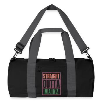 Straight outta Mainz - Recycled Duffel Bag - black/graphite grey - Front