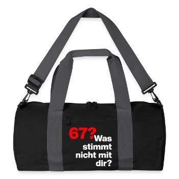 6-7 WAS STIMMT NICHT MIT DIR? TREND KINDER WARUM🤔 - Recycelte Duffel Bag - Schwarz/Graphitgrau - Vorne
