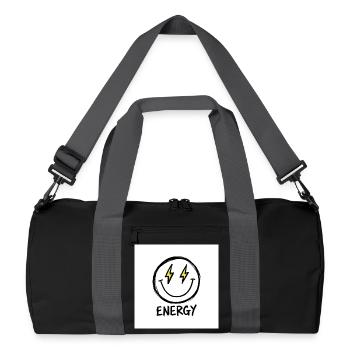 Lightning Smile Energy Tee - Recycelte Duffel Bag - Schwarz/Graphitgrau - Vorne