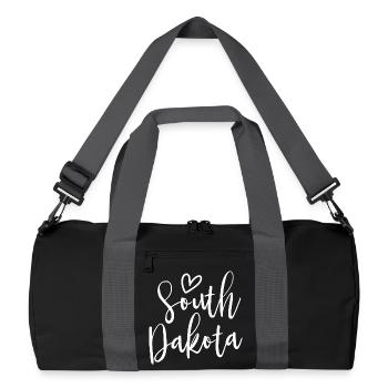 Cœur du Sud, Amour des Femmes, Dakota du Sud - Sac de sport recyclé - noir/gris graphite - Devant
