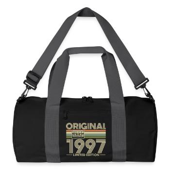Retro 1997 Best of 97 Edition - Recycelte Duffel Bag - Schwarz/Graphitgrau - Vorne
