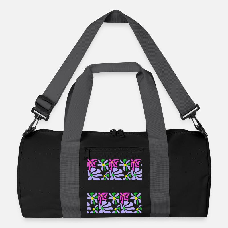 Abstrakte Kunst Blumen Recycelte Duffel Bag