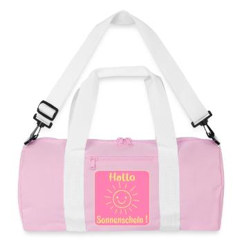 Hello sunshine - Recycled Duffel Bag - pink/white - Front