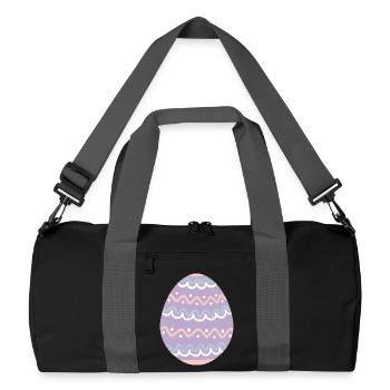 Pastel Wavy Easter Egg - Recycled Duffel Bag - black/graphite grey - Front