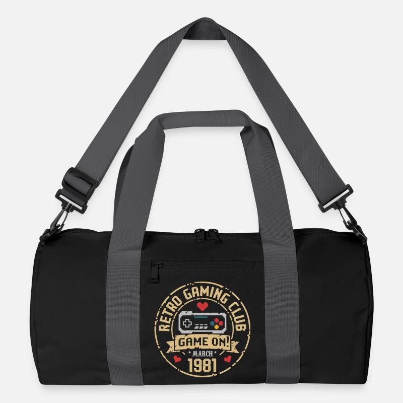March 1981 Birthday Gift March 1981 Born Recycled Duffel Bag