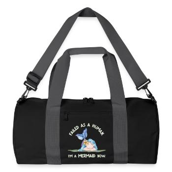 Failed as a Human – I'm a Mermaid Now - Recycled Duffel Bag - black/graphite grey - Front