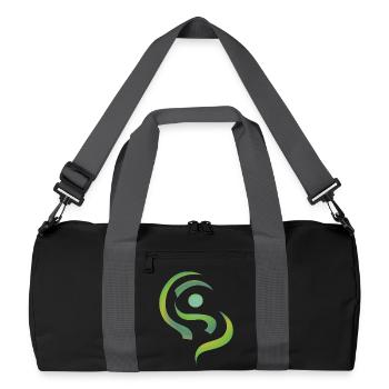 yoga_design_1 - Recycled Duffel Bag - black/graphite grey - Front