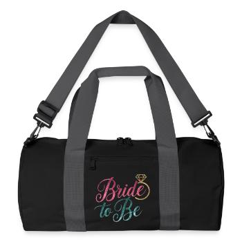 Bride To Be - Recycelte Duffel Bag - Schwarz/Graphitgrau - Vorne