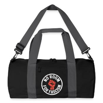 No Room for Fascism - Antifa Merch - Recycled Duffel Bag - black/graphite grey - Front