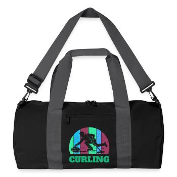 Curling Spieler Sport Wintersport Eis Präzision - Recycled Duffel Bag - black/graphite grey - Front