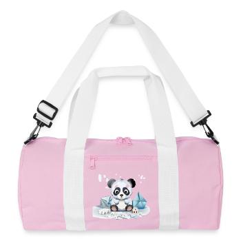 Kuschelpanda im Eisschatz - Recycled Duffel Bag - pink/white - Front