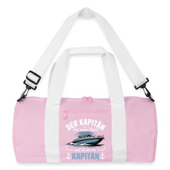 Captain Boat Boat License - Recycled Duffel Bag - pink/white - Front