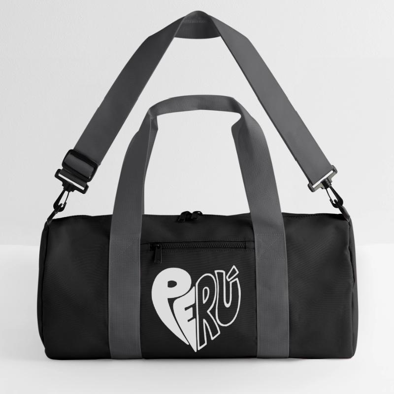 Logo dessiné à la main du Pérou - Variable de couleur Sac de sport recyclé