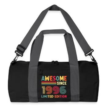 Vintage 1996 30th Birthday - Recycled Duffel Bag - black/graphite grey - Front