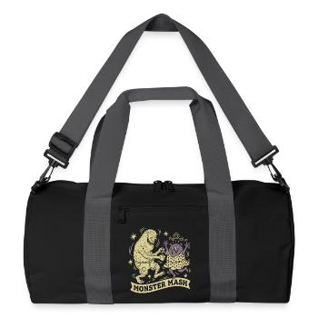 Monster Mash für dunkle Textilien by Skashirts - Recycelte Duffel Bag - Schwarz/Graphitgrau - Vorne