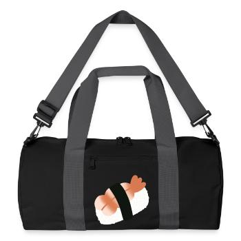 Shrimp Nigiri Minimalist Sushi - Recycled Duffel Bag - black/graphite grey - Front