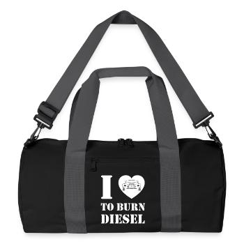 J’adore la combustion diesel - Sac de sport recyclé - noir/gris graphite - Devant