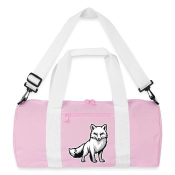 Renard Polaire Arctique Blanc Logo Animal Nature - Sac de sport recyclé - rose/blanc - Devant