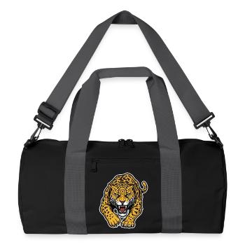 Leopard Jaguar Wild Attack Mascot Predator - Recycled Duffel Bag - black/graphite grey - Front