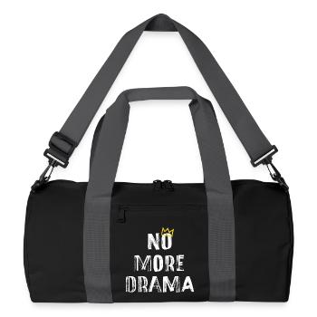 No More Drama – Minimal Typography Saying - Recycled Duffel Bag - black/graphite grey - Front