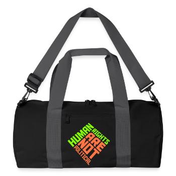Les droits de l’homme ne sont pas politiques Logo Menschenrechte - Sac de sport recyclé - noir/gris graphite - Devant