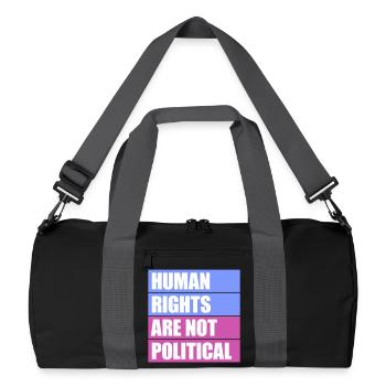 Les droits de l’homme ne sont pas politiques Logo Menschenrechte - Sac de sport recyclé - noir/gris graphite - Devant