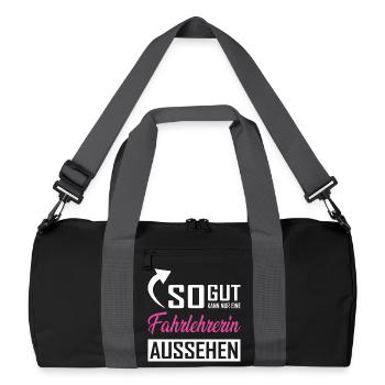 Seul un moniteur de conduite peut être aussi beau - Sac de sport recyclé - noir/gris graphite - Devant