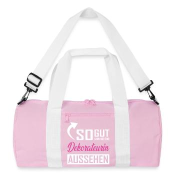 Seul un décorateur peut être aussi beau - Sac de sport recyclé - rose/blanc - Devant