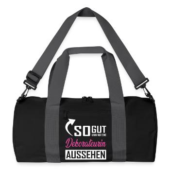 Seul un décorateur peut être aussi beau - Sac de sport recyclé - noir/gris graphite - Devant