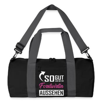 Seul un forestier peut être aussi beau - Sac de sport recyclé - noir/gris graphite - Devant