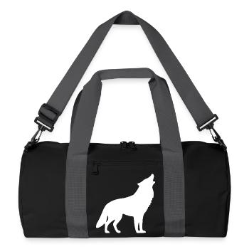 Howling Wolf White - Recycled Duffel Bag - black/graphite grey - Front