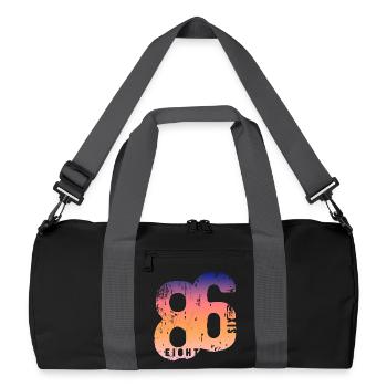 86 Eight Six 1986 - Recycelte Duffel Bag - Schwarz/Graphitgrau - Vorne