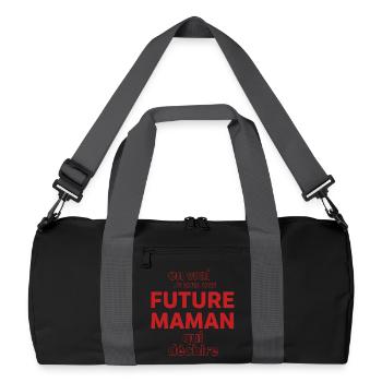Future Maman qui déchire - Sac de sport recyclé - noir/gris graphite - Devant