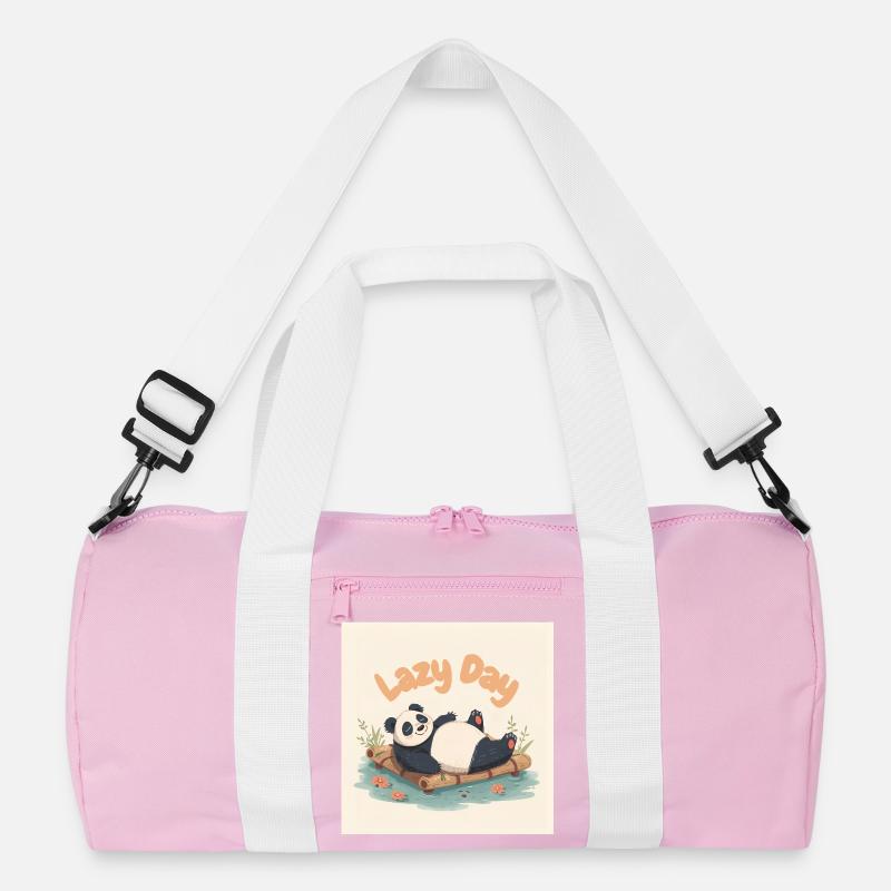Panda schläft auf dem Floß Recycelte Duffel Bag
