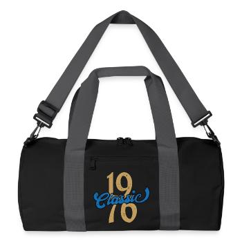 Vintage 1976 - Recycelte Duffel Bag - Schwarz/Graphitgrau - Vorne