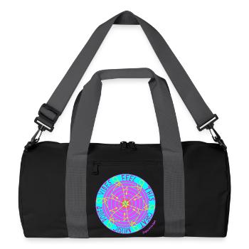 Music Vibes -Retro Vinyl Dance - Recycled Duffel Bag - black/graphite grey - Front