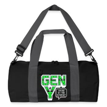 Generation Y, gen Y , Millennials Shirt, Hoodie - Recycelte Duffel Bag - Schwarz/Graphitgrau - Vorne