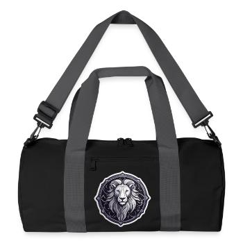 Cosmic Leo Round Astral Pattern - Recycled Duffel Bag - black/graphite grey - Front