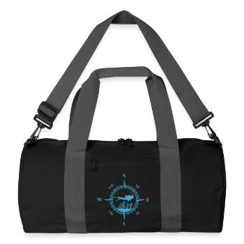  plongeur plongée sous-marine - Sac de sport recyclé - noir/gris graphite - Devant