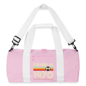 Originale Retro Limited Edition von 1970 - Recycelte Duffel Bag - Rosa/Weiß - Vorne