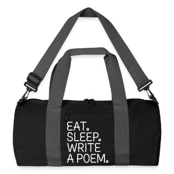 Eat Sleep Write A Poem - Recycled Duffel Bag - black/graphite grey - Front