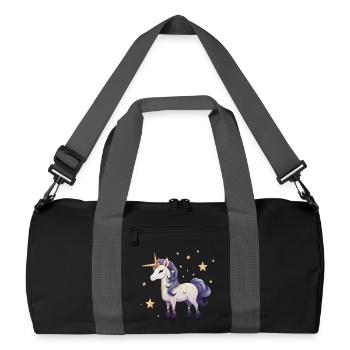 Licorne Étoile Magique - Sac de sport recyclé - noir/gris graphite - Devant