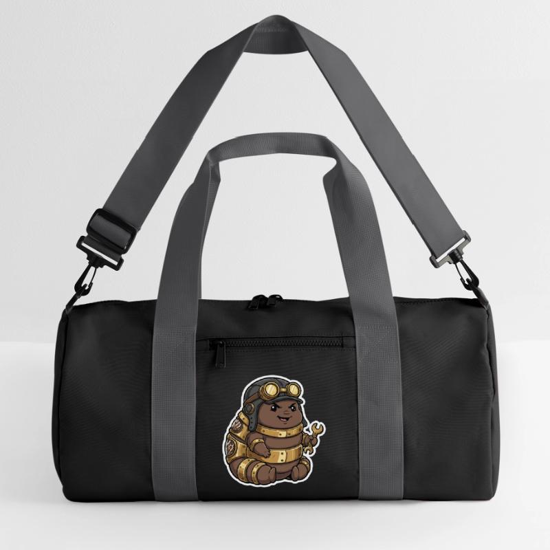Steampunk Engineer Engineer Brass Crawler Recycled Duffel Bag