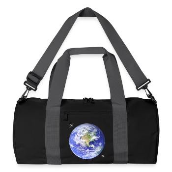 Planet Erde - Recycelte Duffel Bag - Schwarz/Graphitgrau - Vorne